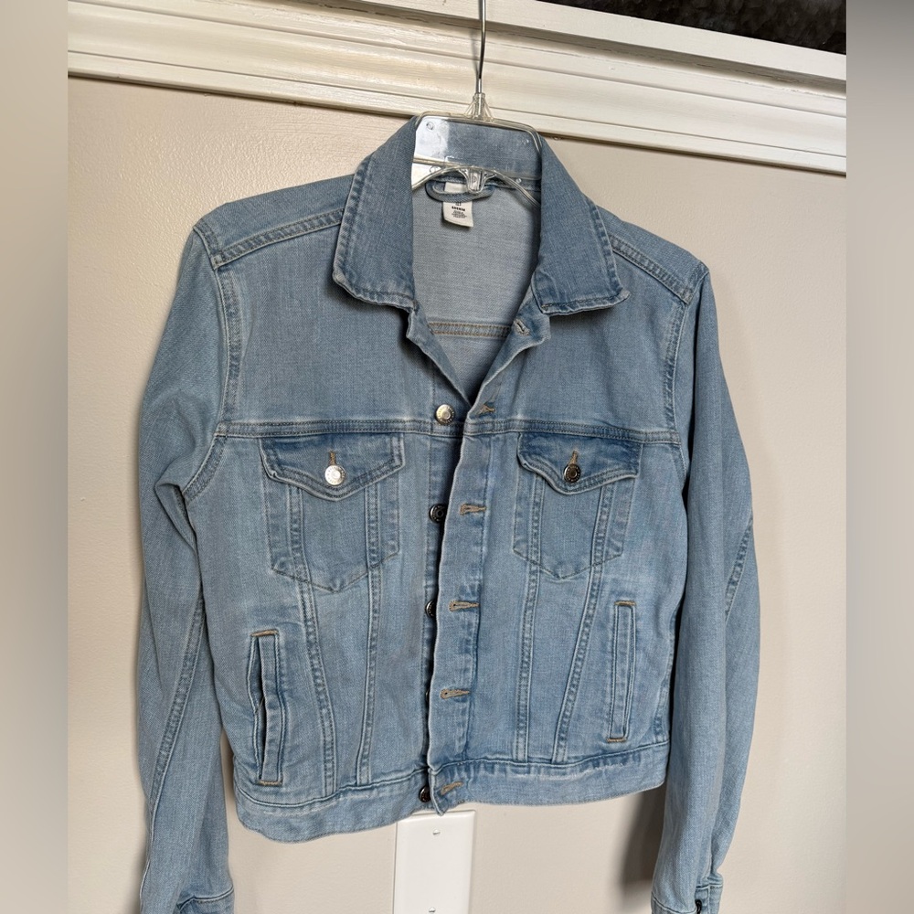& Denim light wash jean jacket womens classic S &denim